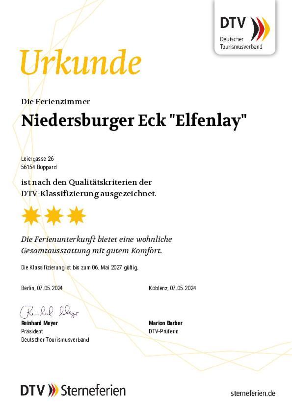 Apartmán Niedersburger Eck, Wandern, Radfahren, Geniessen, Erholen Boppard Exteriér fotografie